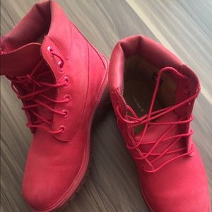 Pink Timberlands